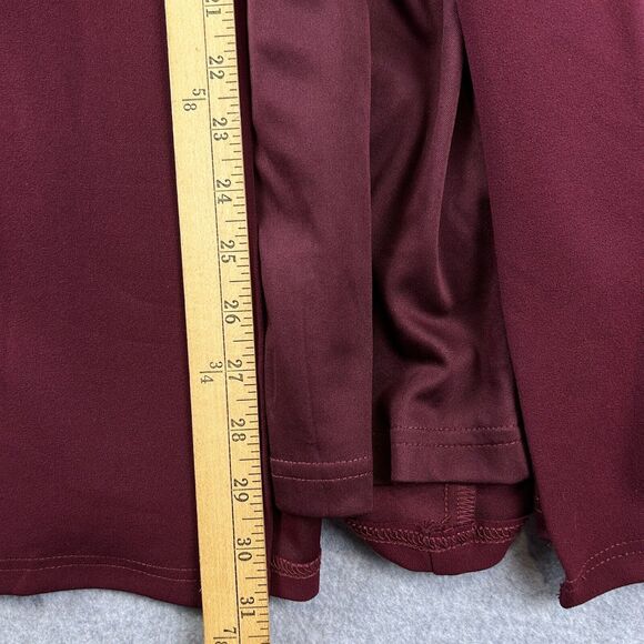 Lulus Dress Womens S Maxi Gown Burgundy Off-The-Shoulder Wedding Romantic - Picture 14 of 14